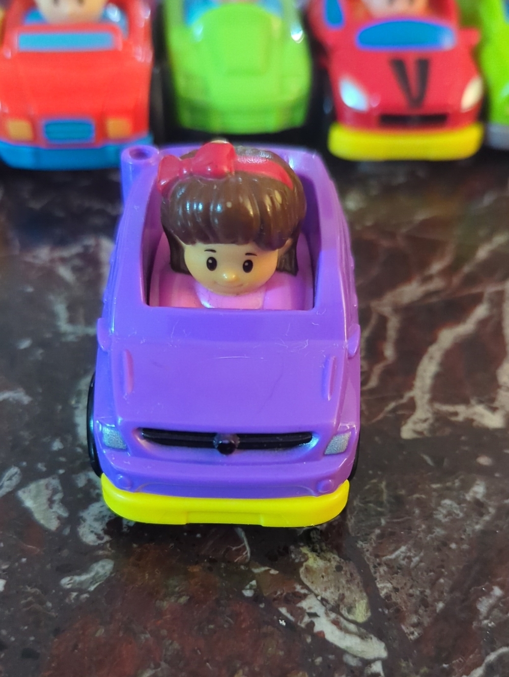 Little People - Purple Toy Convertible Car with Doll - Kids Toys
